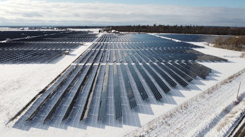 Aerial View of a Solar Farm