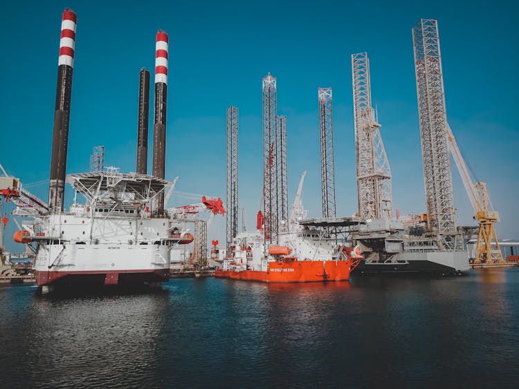 Industrial Ships In The Water