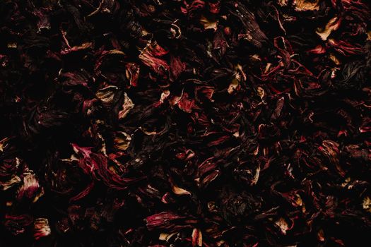 芙蓉干花的丰富纹理在特写图像中得到了详细展示