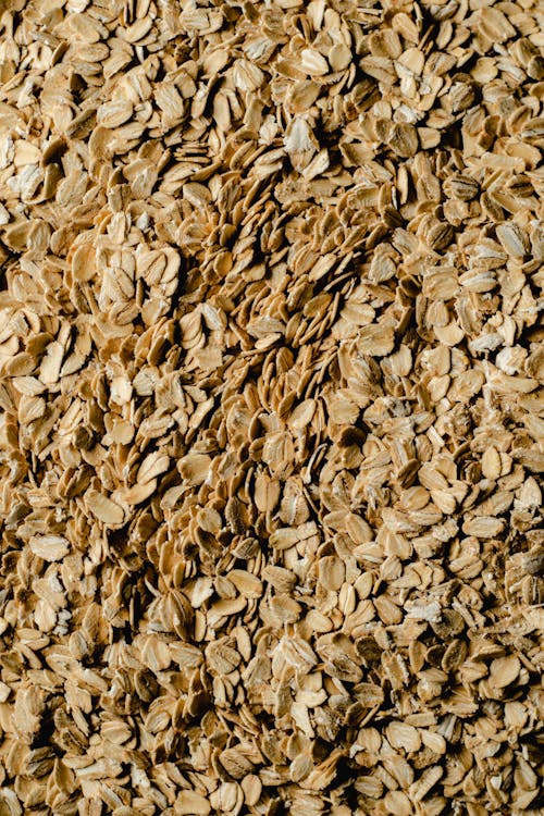 Top View of Oat Flakes 