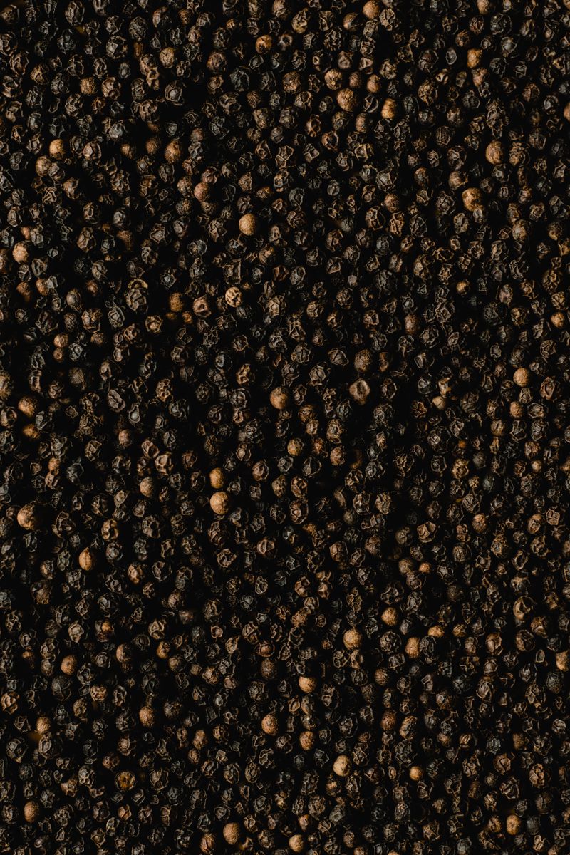 Dried Idukki black peppercorns