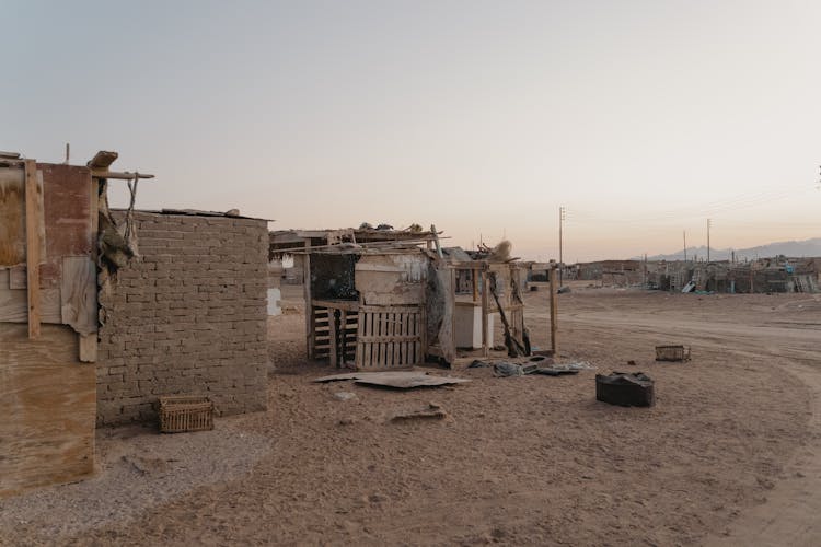 Improvised Buildings In The Desert