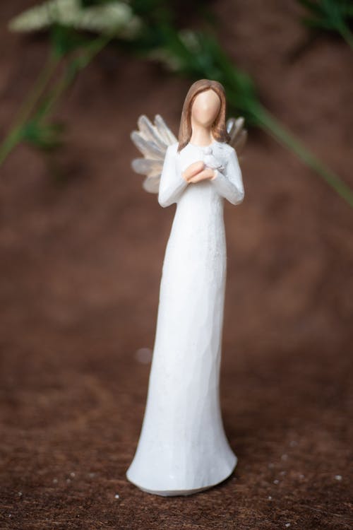 Free Close-Up Shot of an Angel Figurine Stock Photo
