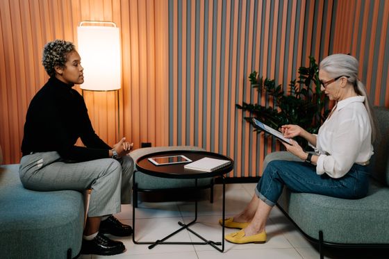 Two people in a recorded research interview — photo by cottonbro studio on Pexels