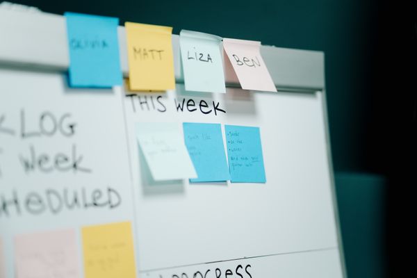 Planning board covered in sticky notes — photo by cottonbro studio on Pexels