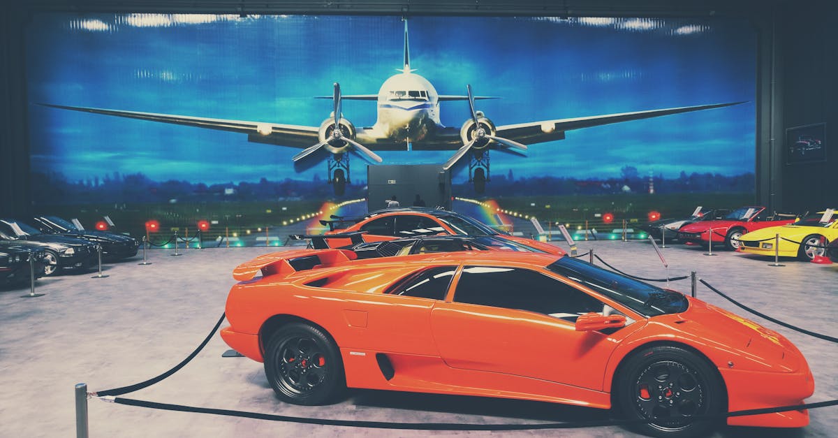 Free stock photo of airplane, car, car show