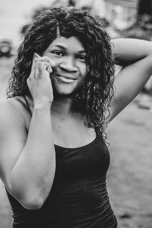 free bolivia dating app – woman smiling on a phone call