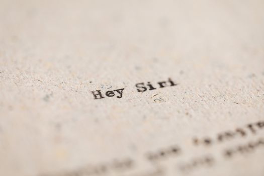 Typewriter Font Text on Paper 