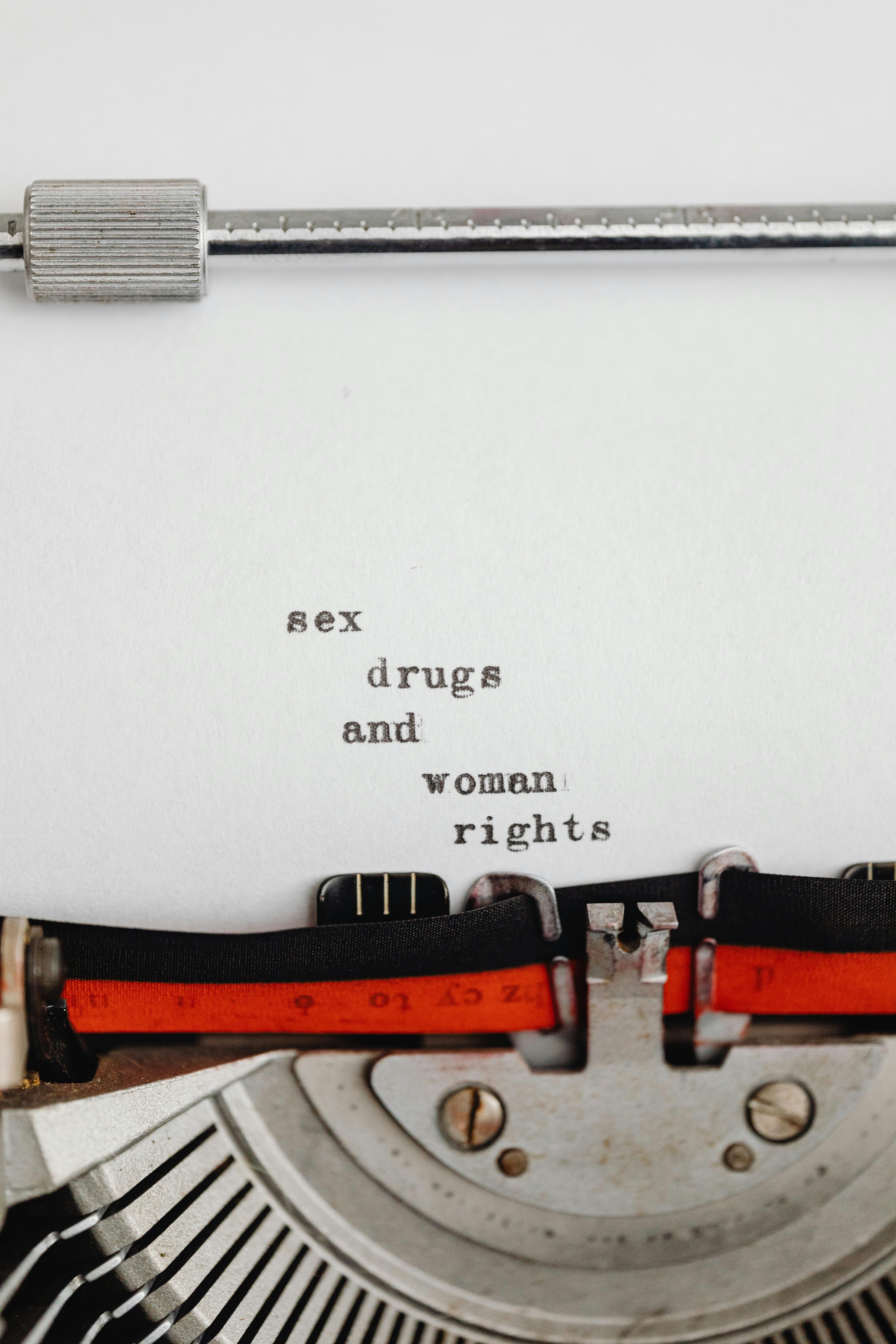 rebellious inspirational phrase coming out of a typewriter