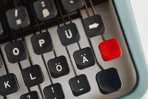 Close-up of Typewriter Keys 