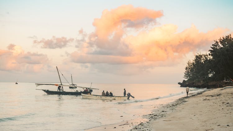 Fishing Boats At The Beach 