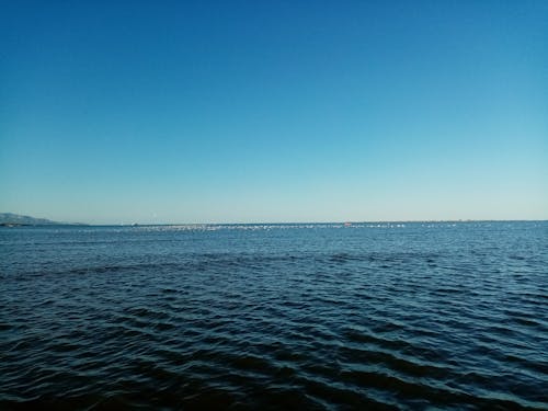 Blue Sea Under a Clear Blue Sky