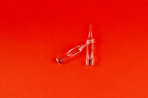 Ampoules on a Red Surface