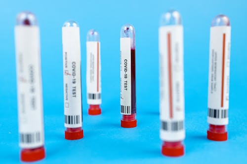 Free White and Red Vacutainers Stock Photo