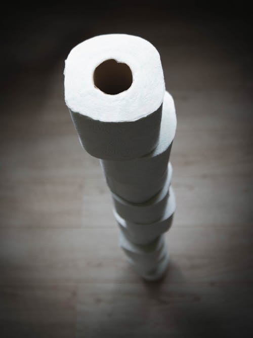 Stacked Toilet Rolls