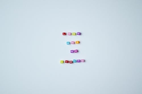 Colorful Letter Blocks on Gray Background