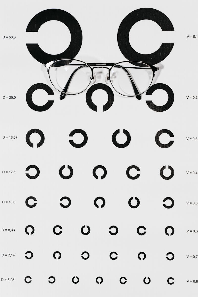 Black Frame Eyeglasses With White Background