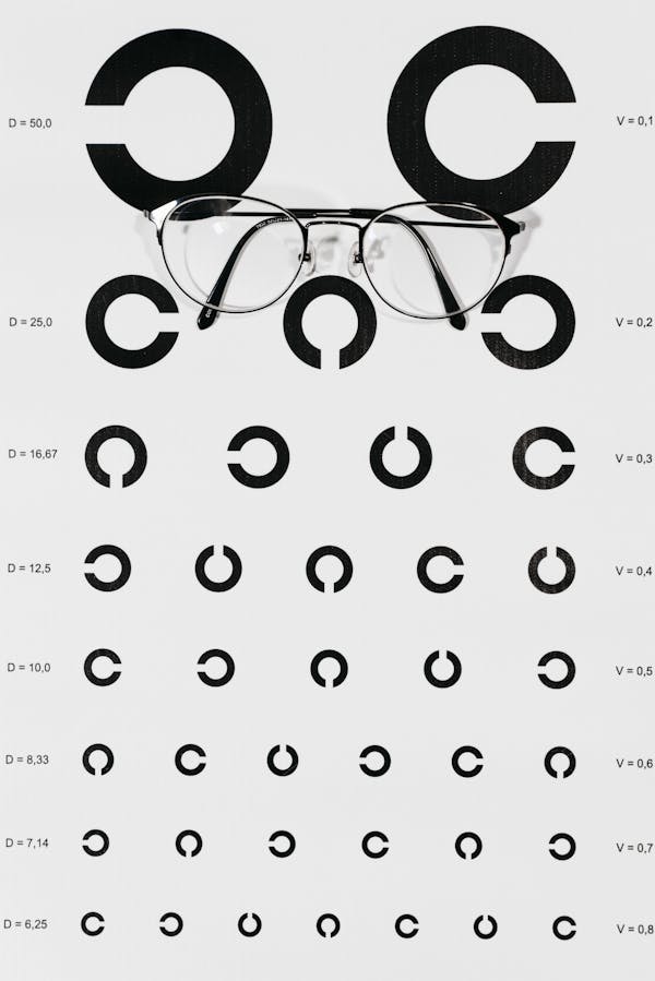 Black Frame Eyeglasses With White Background