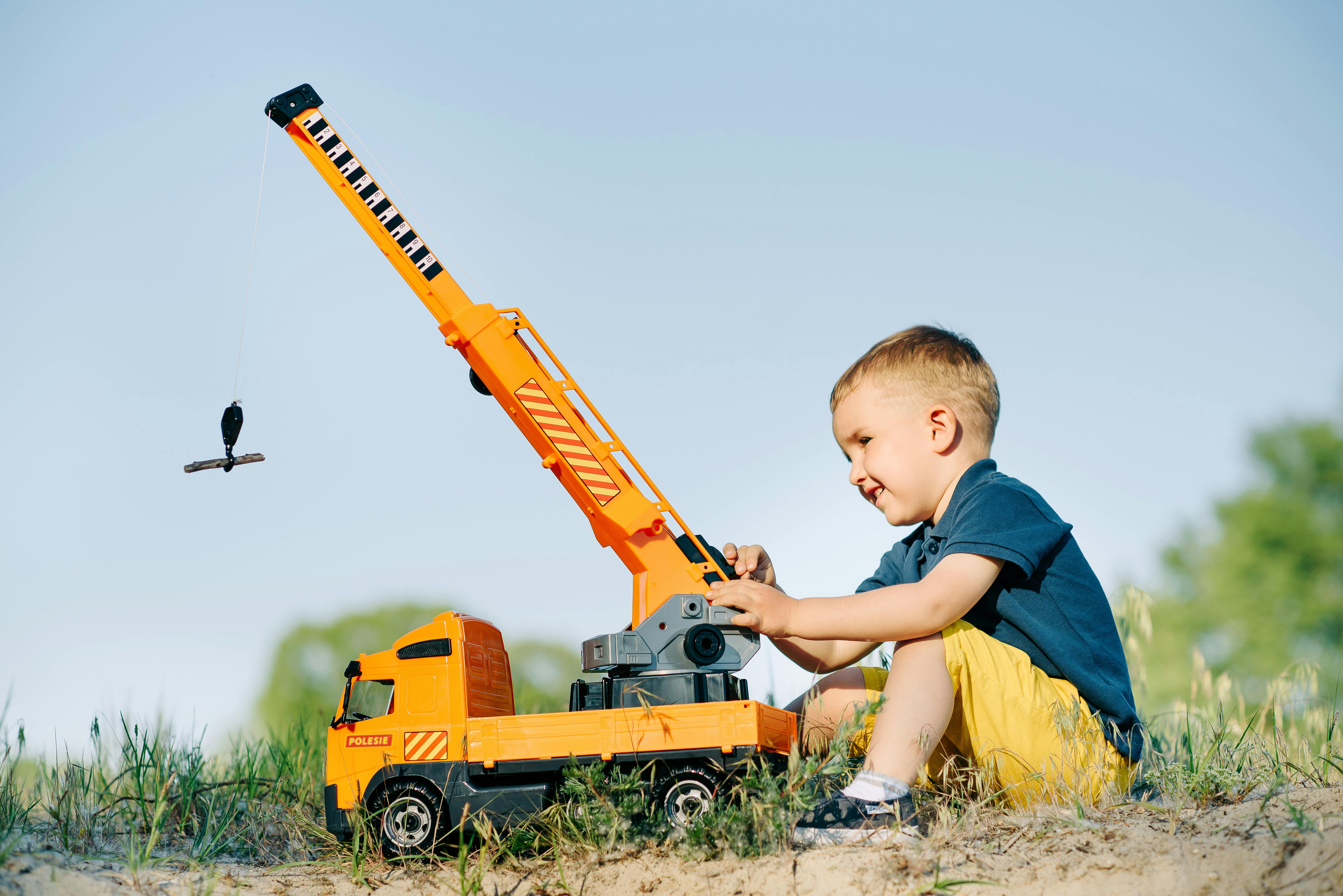 Sit on deals crane toy