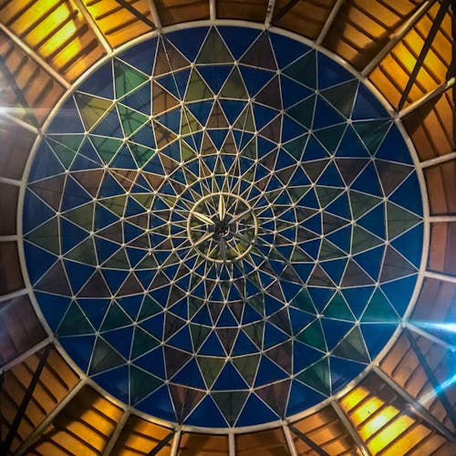 Free stock photo of ceiling, church, circle