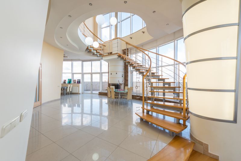 Modern home interior with staircase