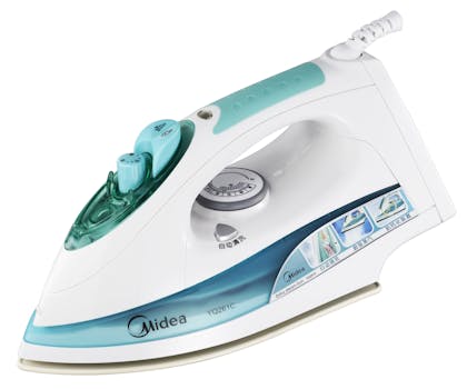 Green Teal and White Flat Iron
