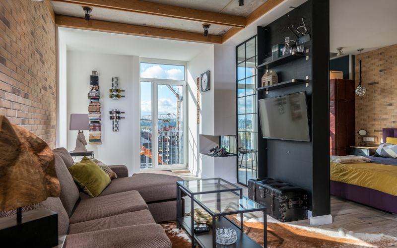 Cozy modern apartment living room