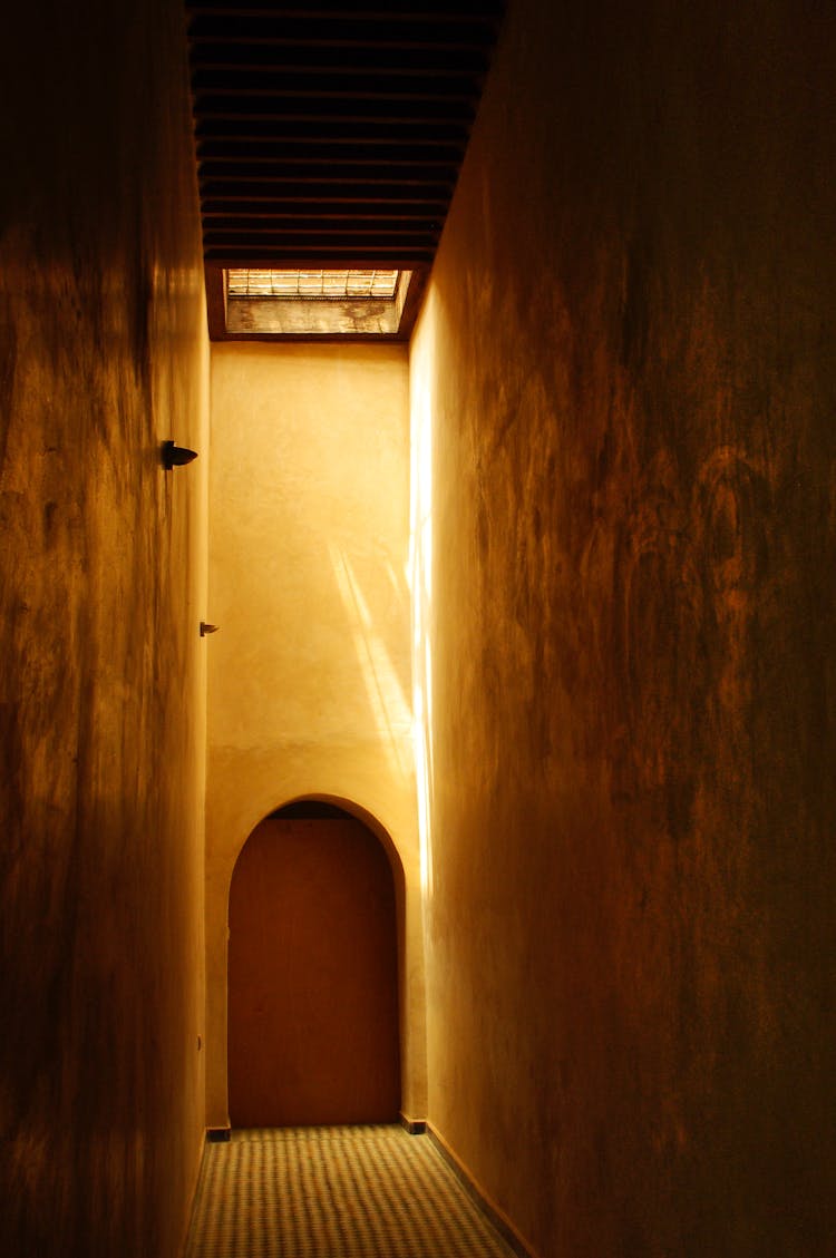 House Narrow Corridor With Lights