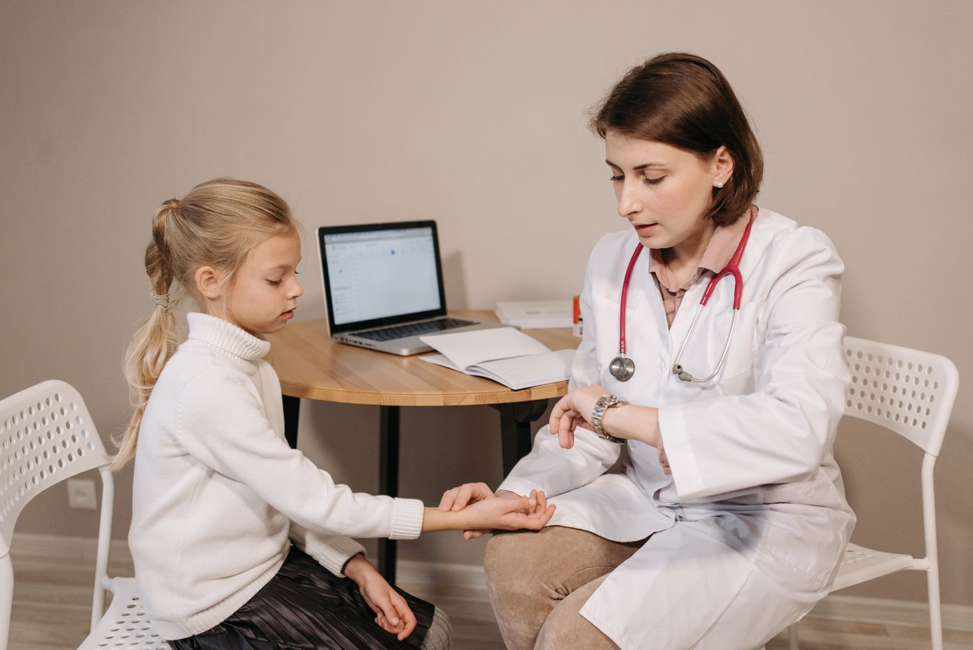Paediatric doctor consultation