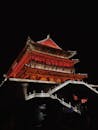 Bell Tower of Xian Illuminated at Night