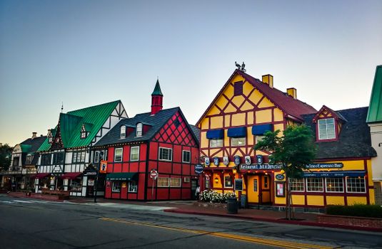 Colorful Houses Beside the Road