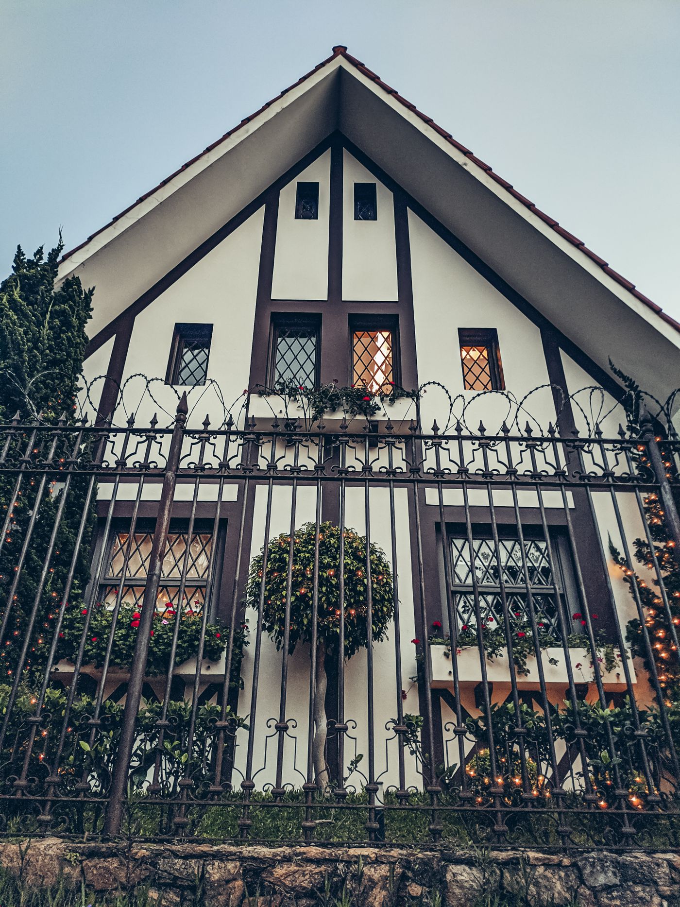 Fence around residential property