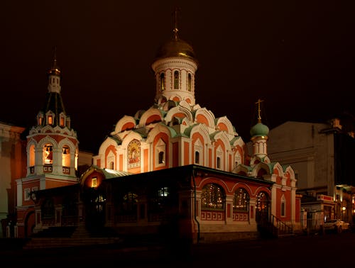 Kostnadsfria Kostnadsfri bild av kazan-katedralen, kväll, landmärke Stock foto