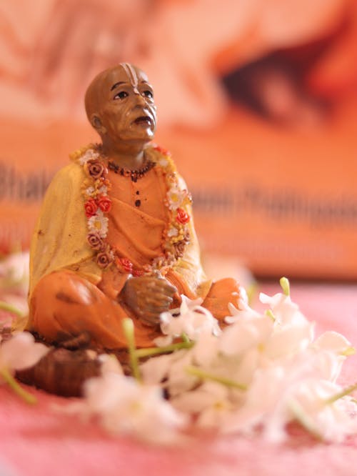Close-up of a Figurine of Srila Prabhupada