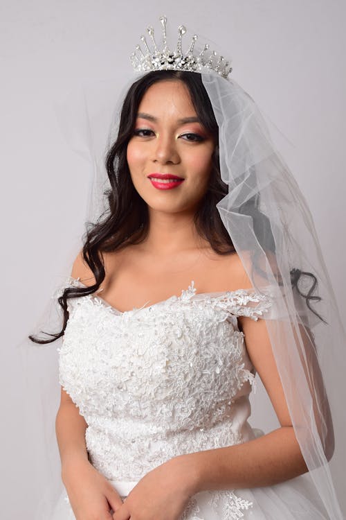 Gratis lagerfoto af asiatisk kvinde, brudekjole, brunette