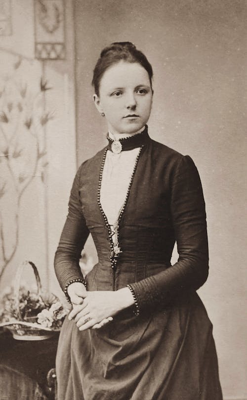 Classic Photo Of Woman In Black Dress