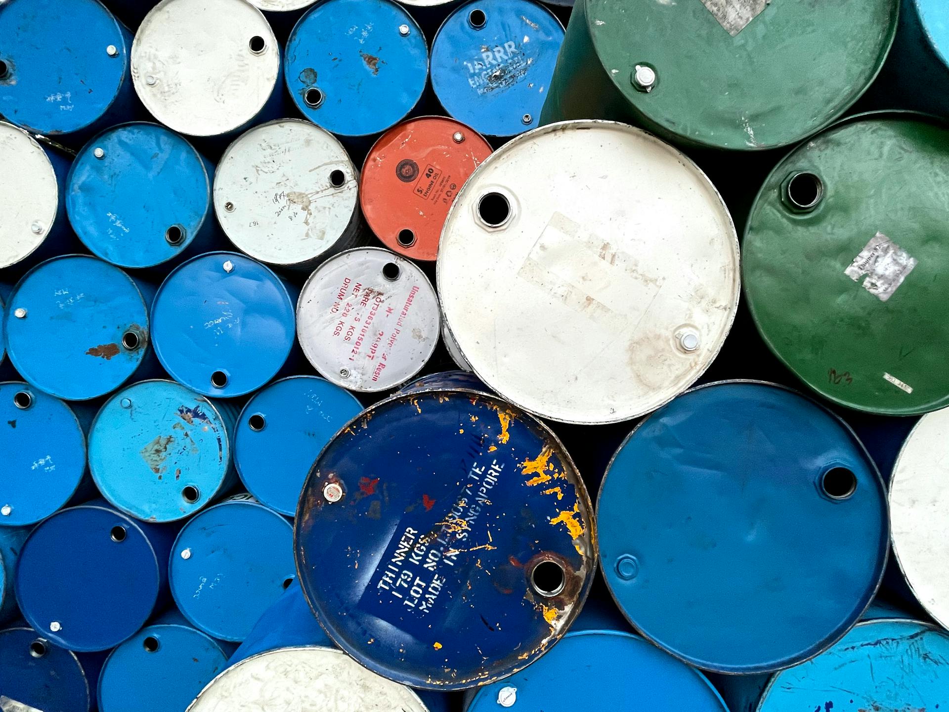 Top View of Metal Cans