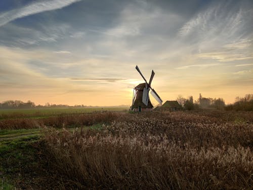бесплатная Бесплатное стоковое фото с ветряная мельница, живописный, за городом Стоковое фото