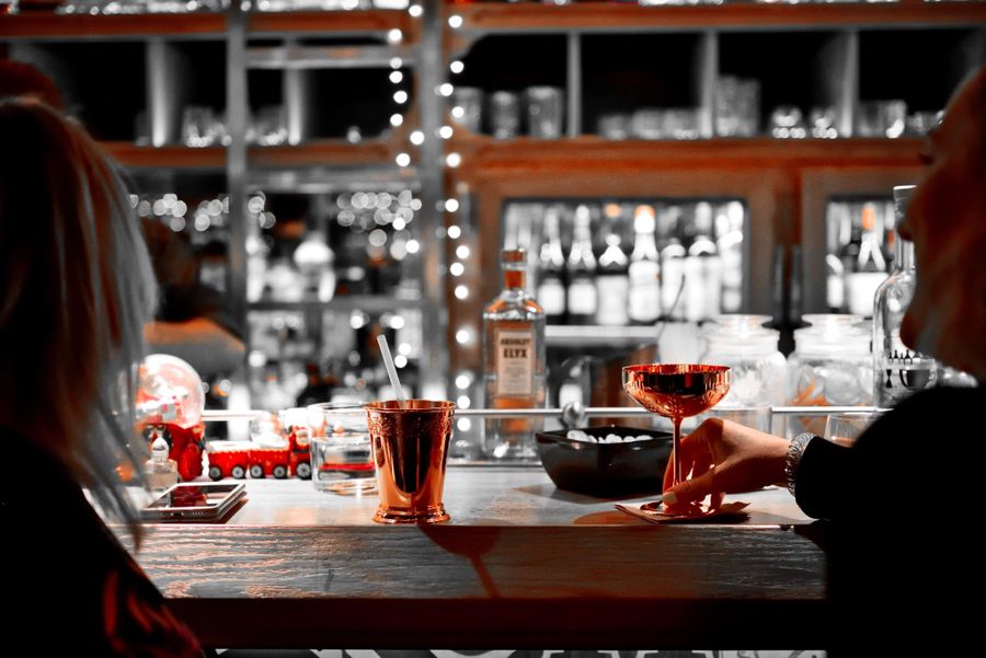 Cocktails at the bar