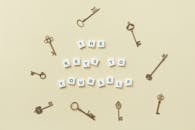 Block Letters Surrounded with Keys
