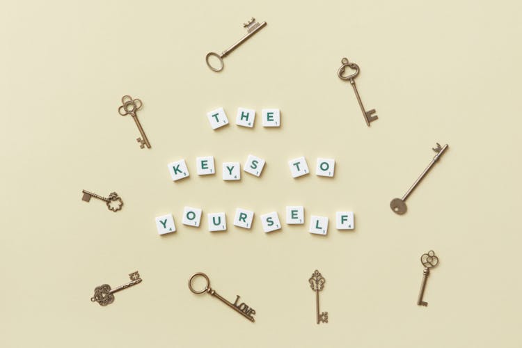 Block Letters Surrounded With Keys 