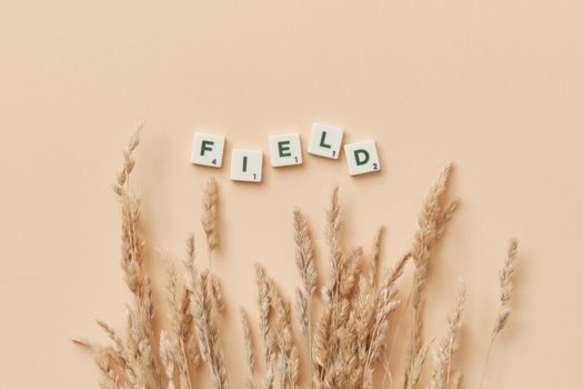 Scrabble Tiles and Wheat