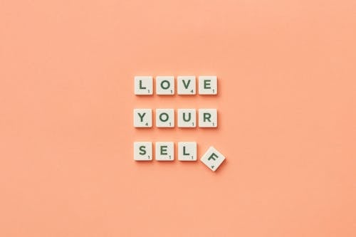 Free Scrabble Letters Motivational Text Stock Photo