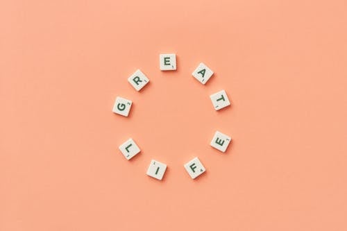 Scrabble Tiles Arranged into a Circle