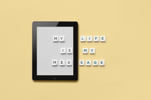 Free Scrabble Letters Motivational Text Stock Photo