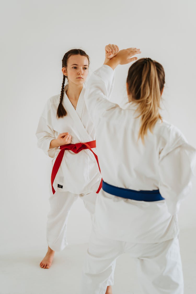 Woman Doing Karate Training