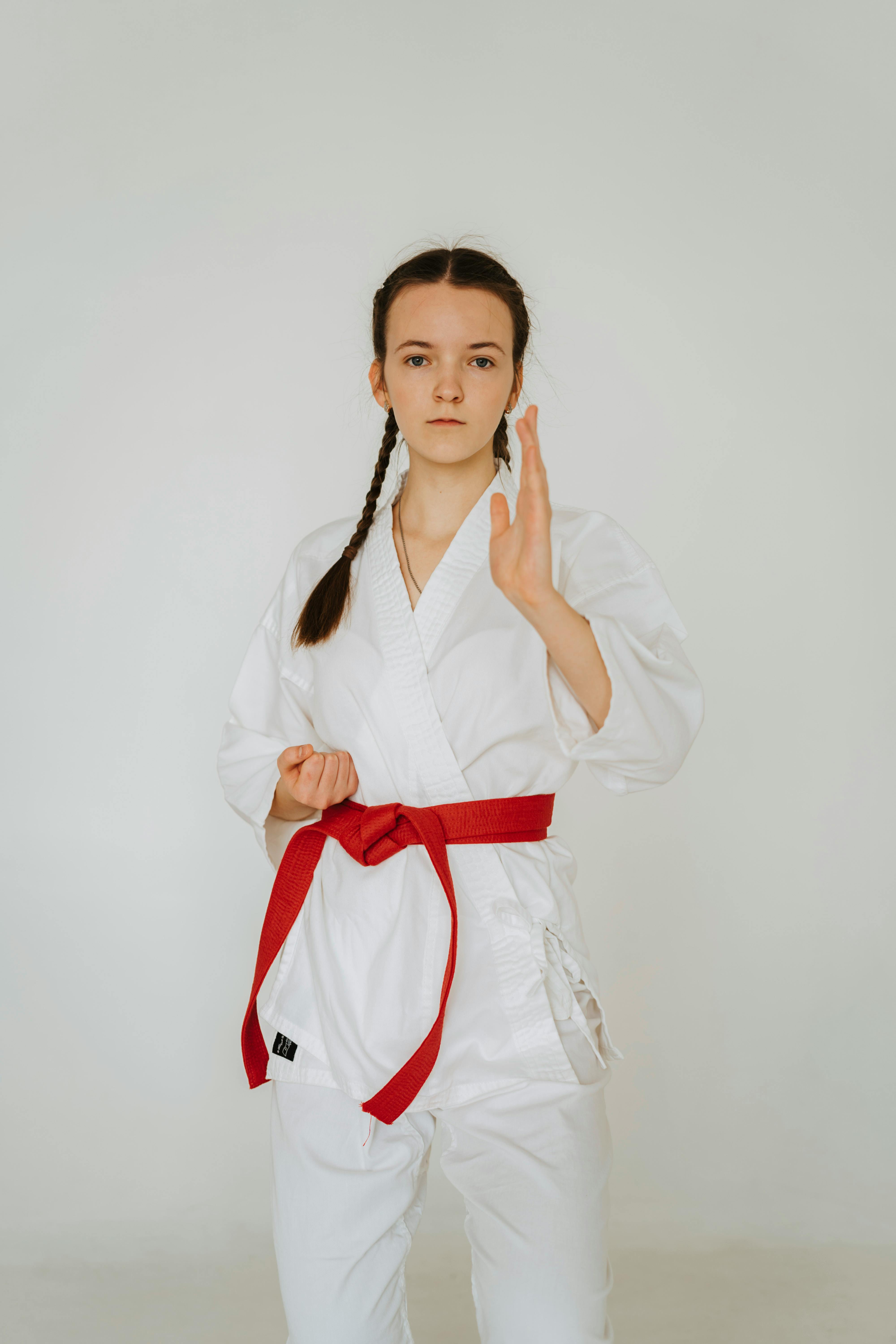 Karate kid pose Royalty Free Vector Image - VectorStock