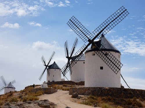 Windmills Under Blue Sky