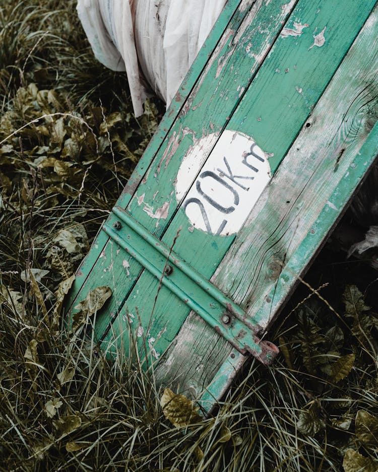 Wooden Planks Of A Broken Sign