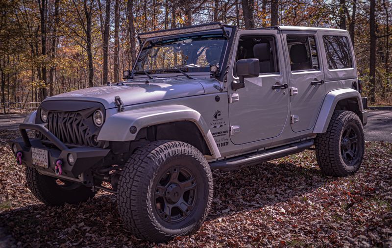 Jeep Wrangler with a roof